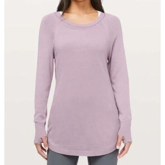 Lululemon W3BQMS Women's Sz 4 Antionette Fig Hello Aloe Fitted Pullover - Picture 5 of 8